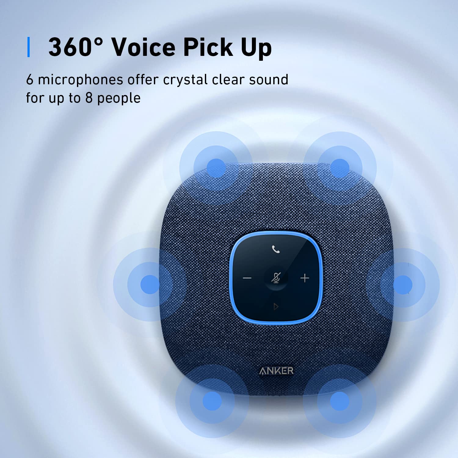 Foto 3 pulgar | Altavoz Bluetooth Anker Powerconf S3 Blue 6 Micrófono - Venta Internacional.