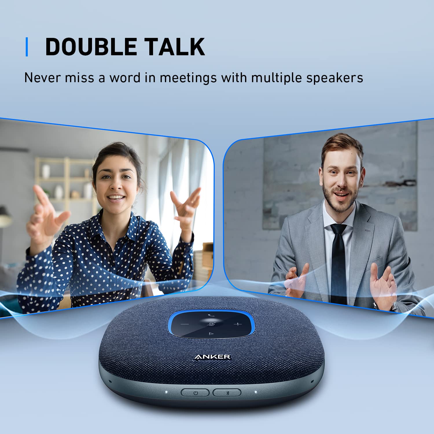Foto 6 pulgar | Altavoz Bluetooth Anker Powerconf S3 Blue 6 Micrófono - Venta Internacional.