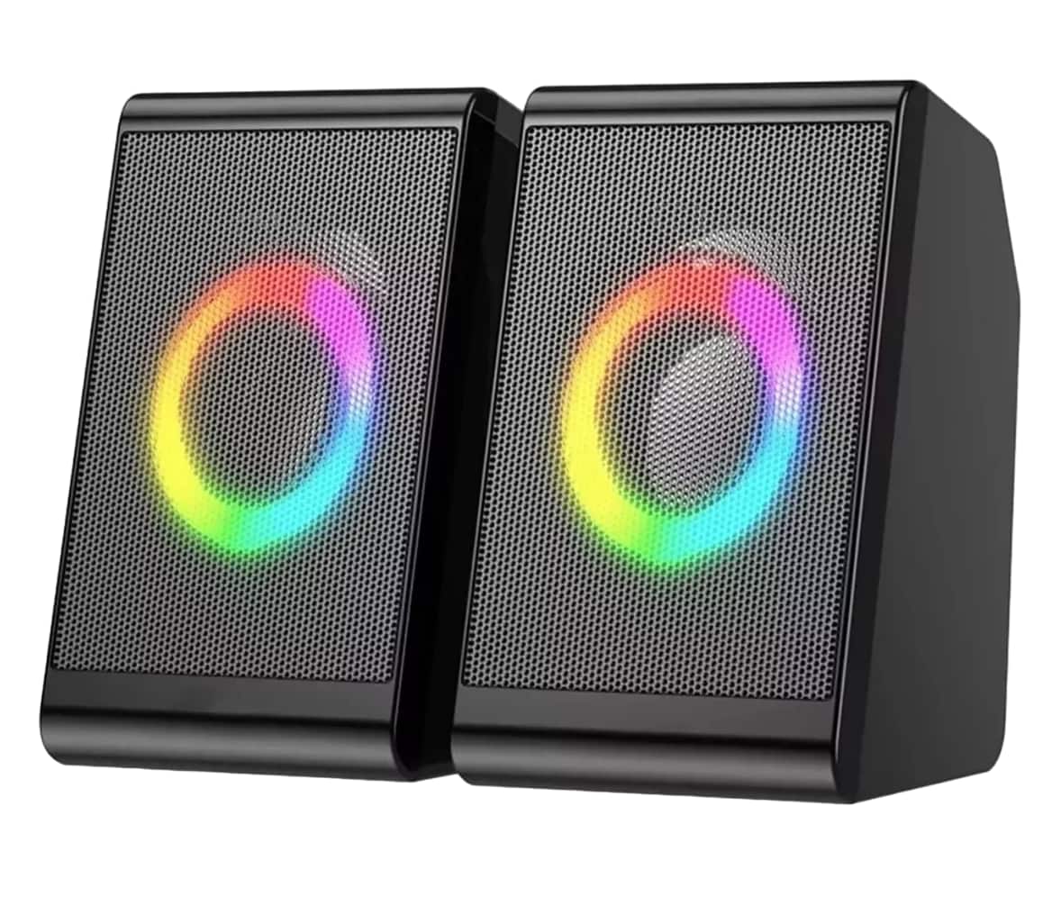 Bocinas para PC Computadora Belug  RGB Negro $579