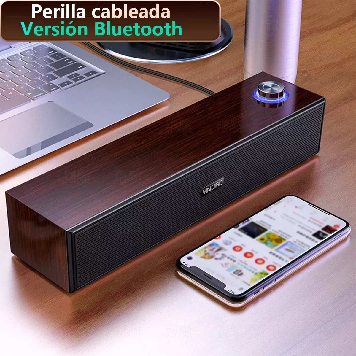 Foto 3 pulgar | Bluetooth Barra Sonido Con Wired Usb Subwoofer Para Pc/tv Eo Safe Imports Esi-15121 Multicolor