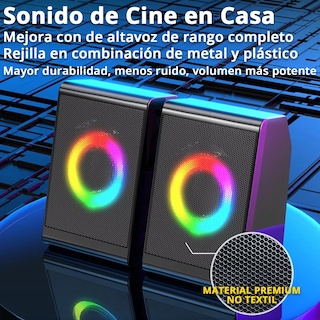 Foto 3 | Bocinas para Computadora Negras