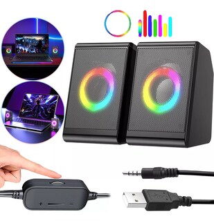 Foto 2 | Bocinas para PC Belug RGB Subwoofer Negras