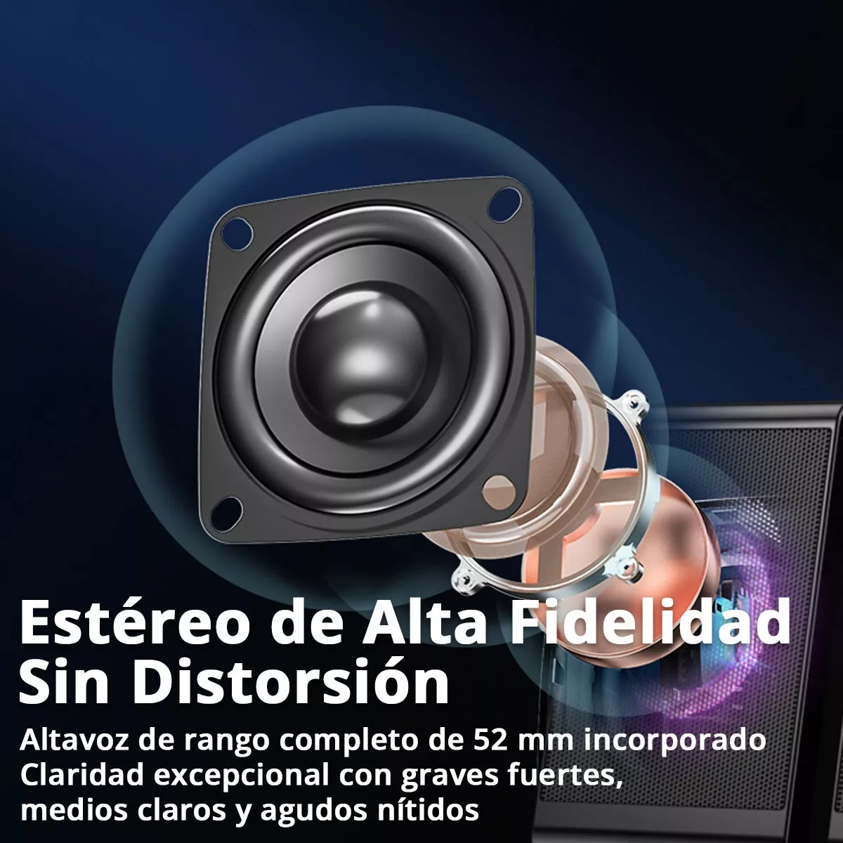 Foto 4 | Bocinas para PC Belug RGB Subwoofer Negras