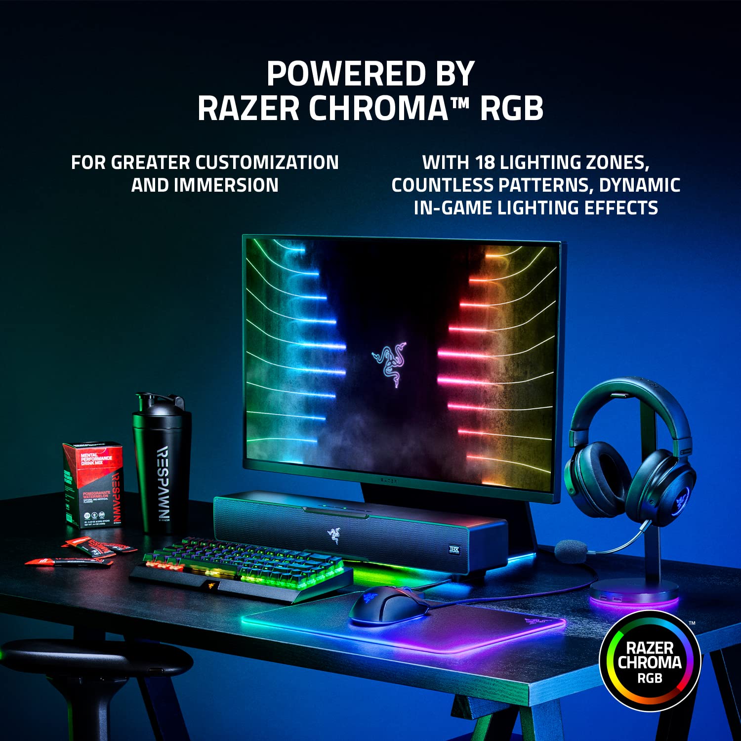 Foto 7 pulgar | Barra de Sonido Multicontrolador Razer Leviathan V2 Subwoofer Bluetooth - Venta Internacional