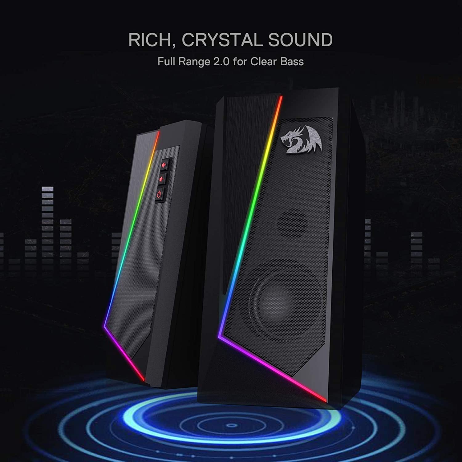Foto 5 pulgar | Altavoces De Sobremesa Redragon Gs520 Rgb 2.0 Canales Alimentados Por Usb - Venta Internacional.