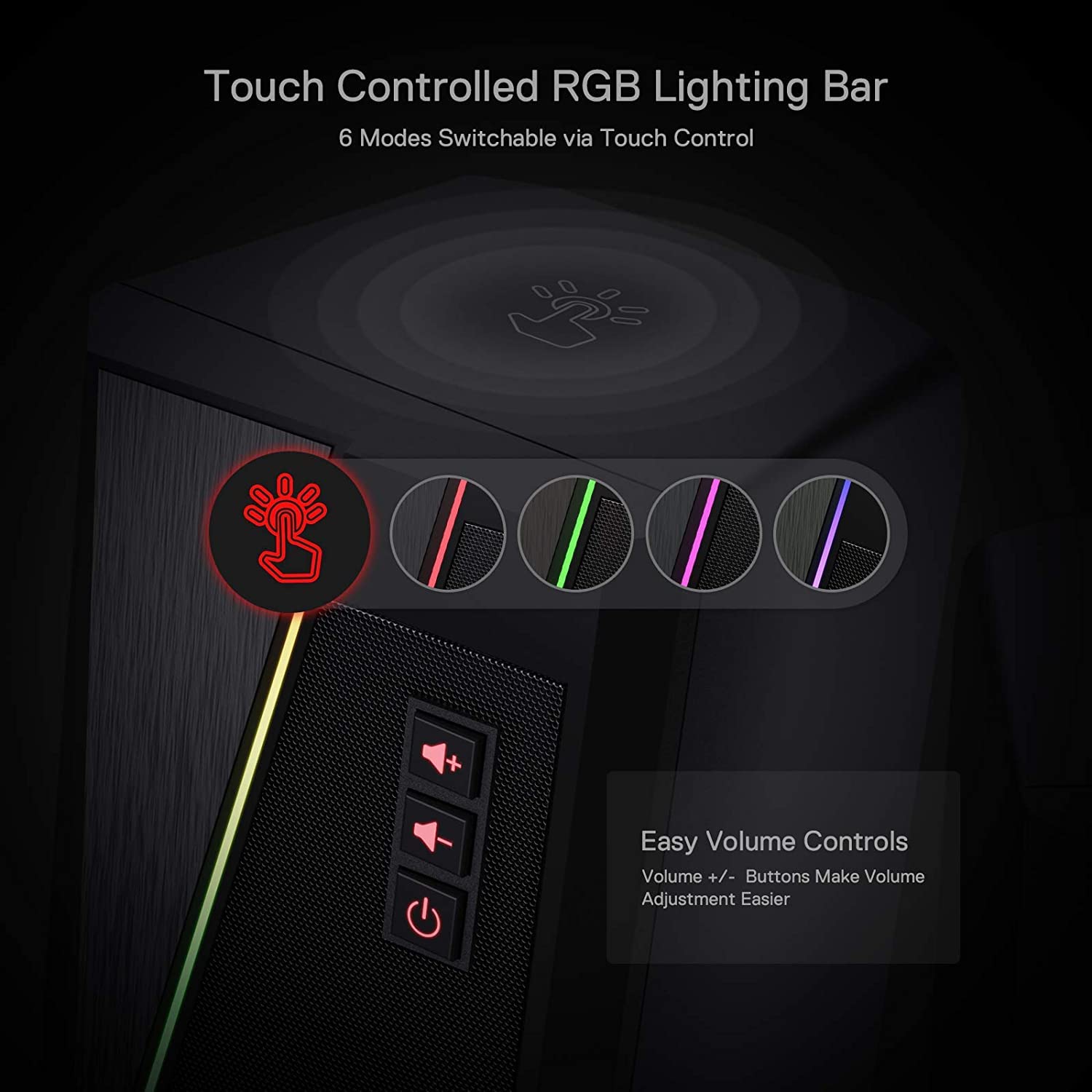 Foto 6 pulgar | Altavoces De Sobremesa Redragon Gs520 Rgb 2.0 Canales Alimentados Por Usb - Venta Internacional.