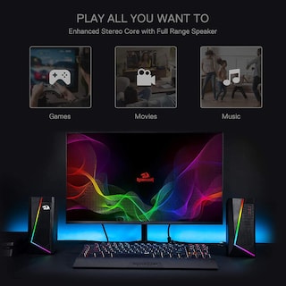Foto 6 | Altavoces De Sobremesa Redragon Gs520 Rgb 2.0 Canales Alimentados Por Usb - Venta Internacional.
