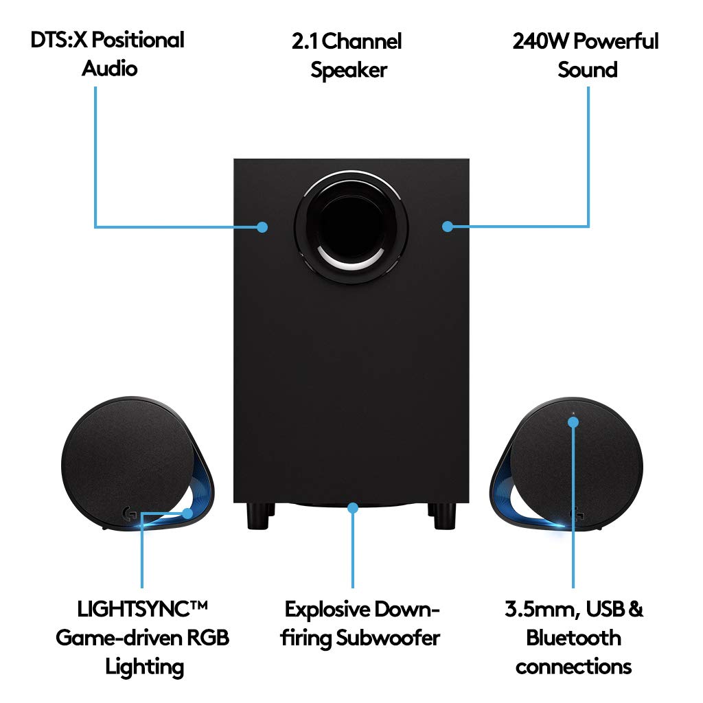 Foto 4 | Sistema de Altavoces para Juegos de PC Logitech G560 7.1 DTS:X Ultra - Venta Internacional