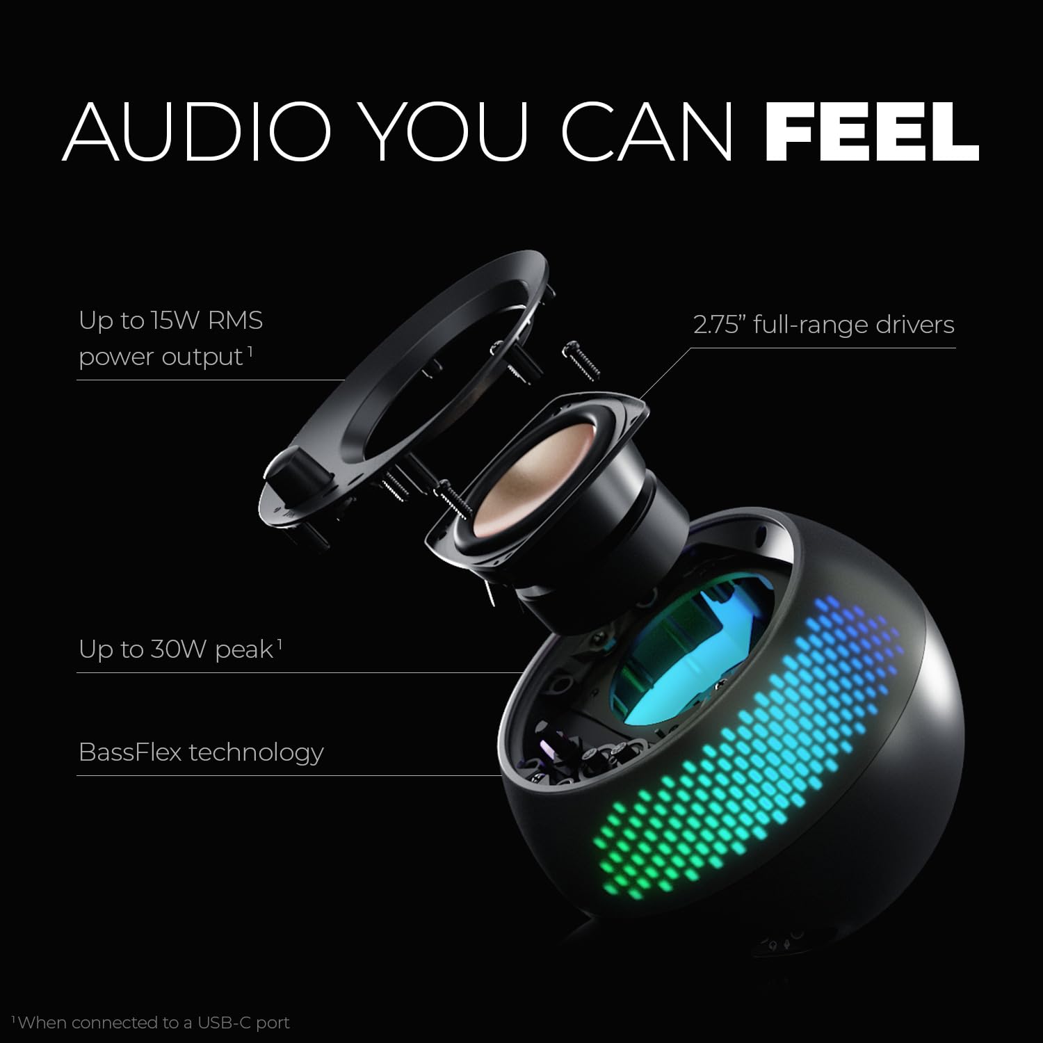 Foto 4 pulgar | Altavoces Para Ordenador Creative Pebble X 2.0 Usb-c Bluetooth 5.3 - Venta Internacional.