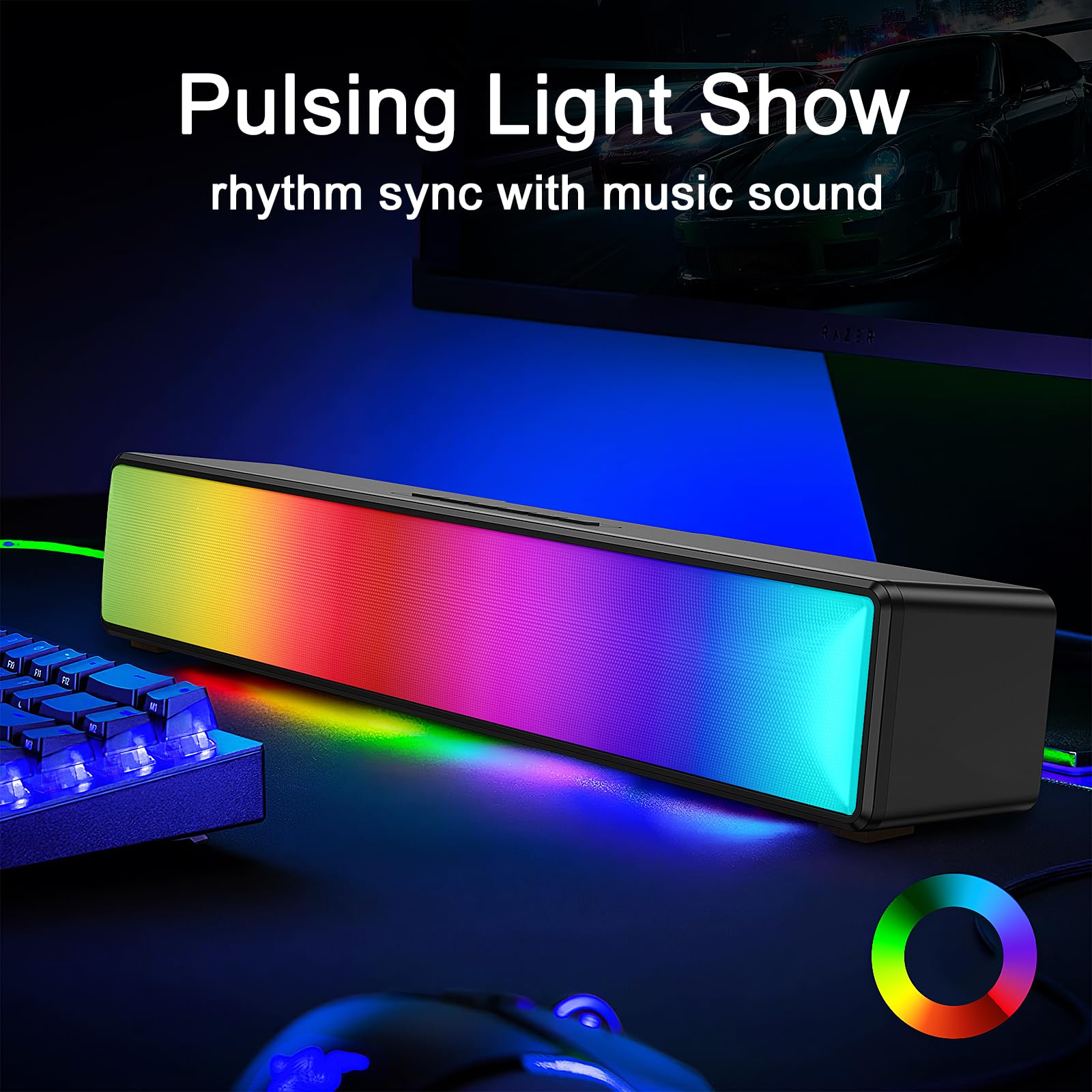 Foto 3 pulgar | Barra De Sonido Para Ordenador Afk Rgb Lights Bluetooth 5.1 Stereo - Venta Internacional.