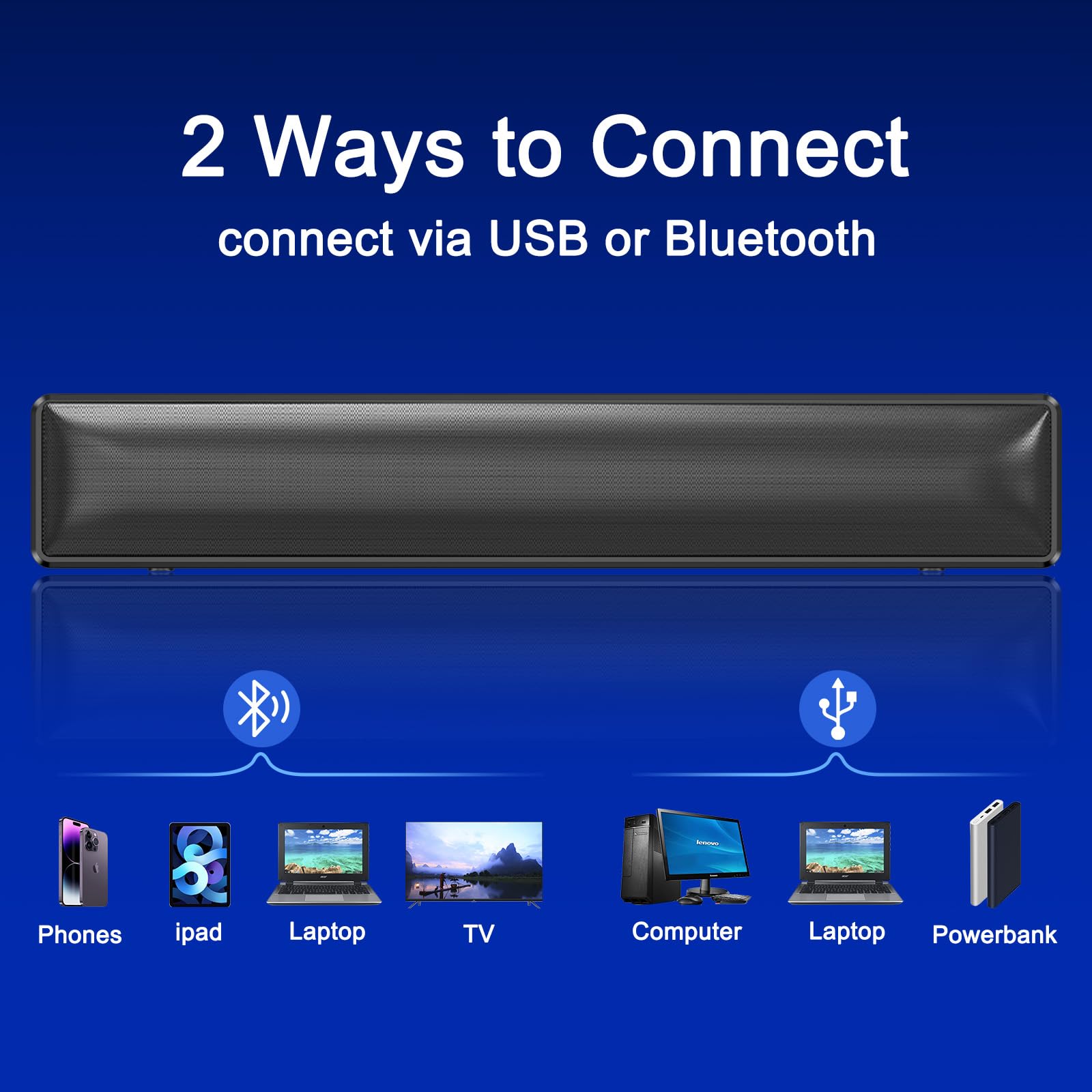 Foto 5 | Barra De Sonido Para Ordenador Afk Rgb Lights Bluetooth 5.1 Stereo - Venta Internacional.
