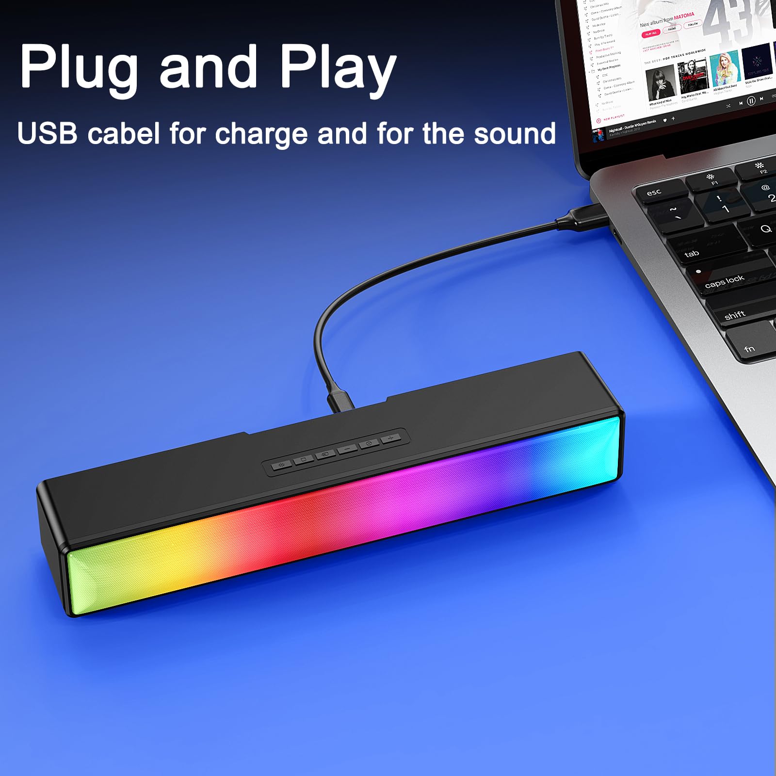 Foto 7 pulgar | Barra De Sonido Para Ordenador Afk Rgb Lights Bluetooth 5.1 Stereo - Venta Internacional.