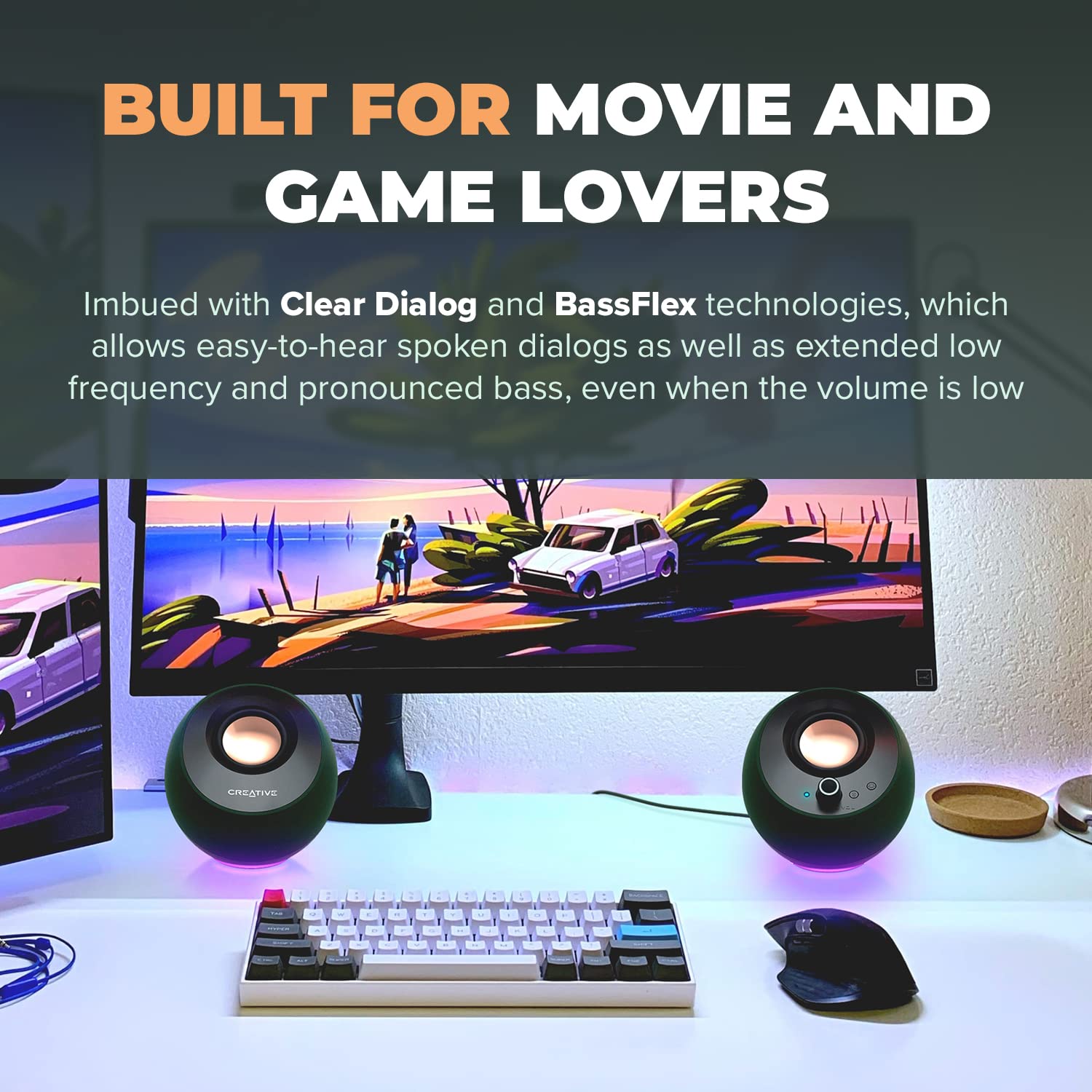 Foto 5 pulgar | Altavoces Para Ordenador Creative Pebble Pro Usb-c Bluetooth 5.3 - Venta Internacional.