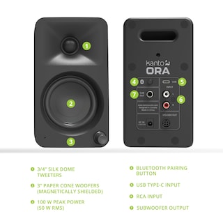 Foto 3 | Altavoces Para Computadora De Escritorio Kanto Oramb 100w Bluetooth 5.0 - Venta Internacional.