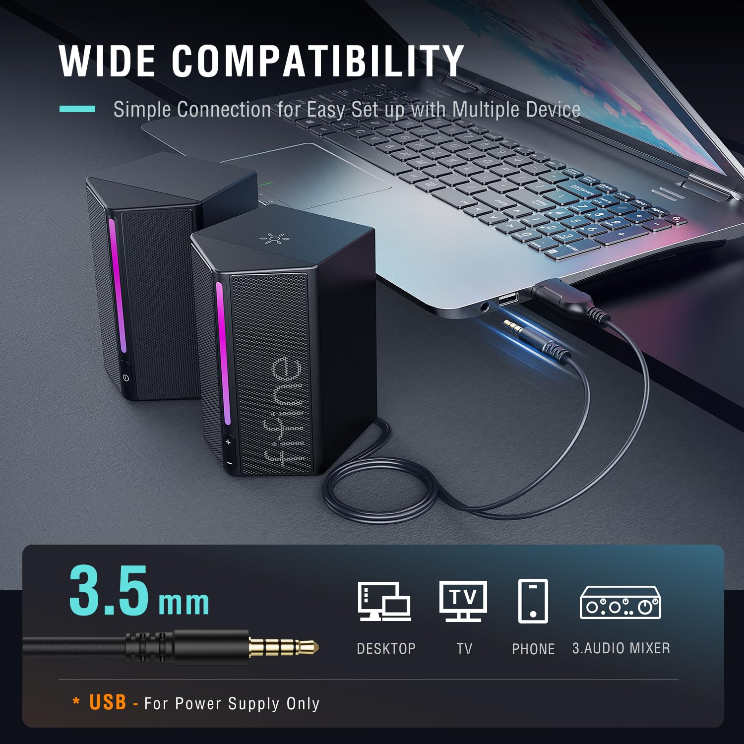 Foto 4 | Altavoces de Ordenador Fifine Ampligame A20 Rgb 2.0ch Para Pc/portátil - Venta Internacional