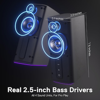 Foto 4 | Altavoz De Sobremesa Redragon Gs814 De 20 W Con Salida Bt 5.0/3.5 Mm Aux - Venta Internacional.