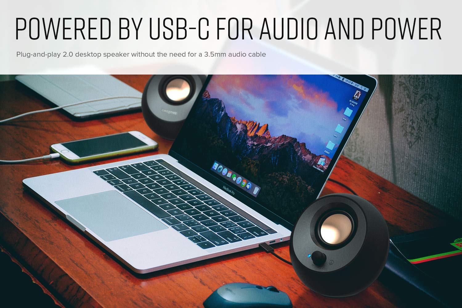 Foto 4 | Bocinas Creative Pebble V3 Usb-c 2.0 8w Rms - Venta Internacional