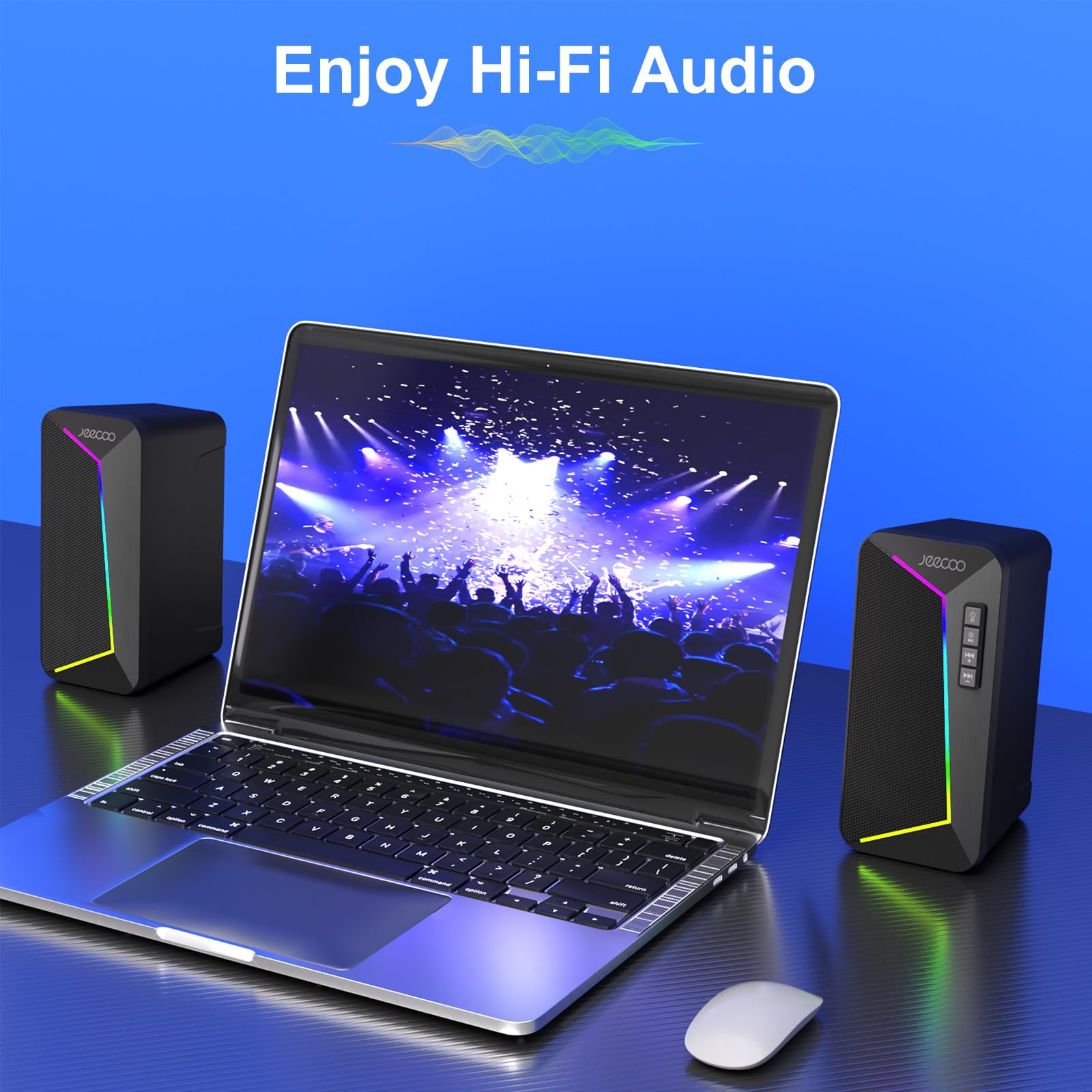 Foto 7 | Altavoces Bluetooth Jeecoo M30 para Escritorio 10 W - Venta Internacional