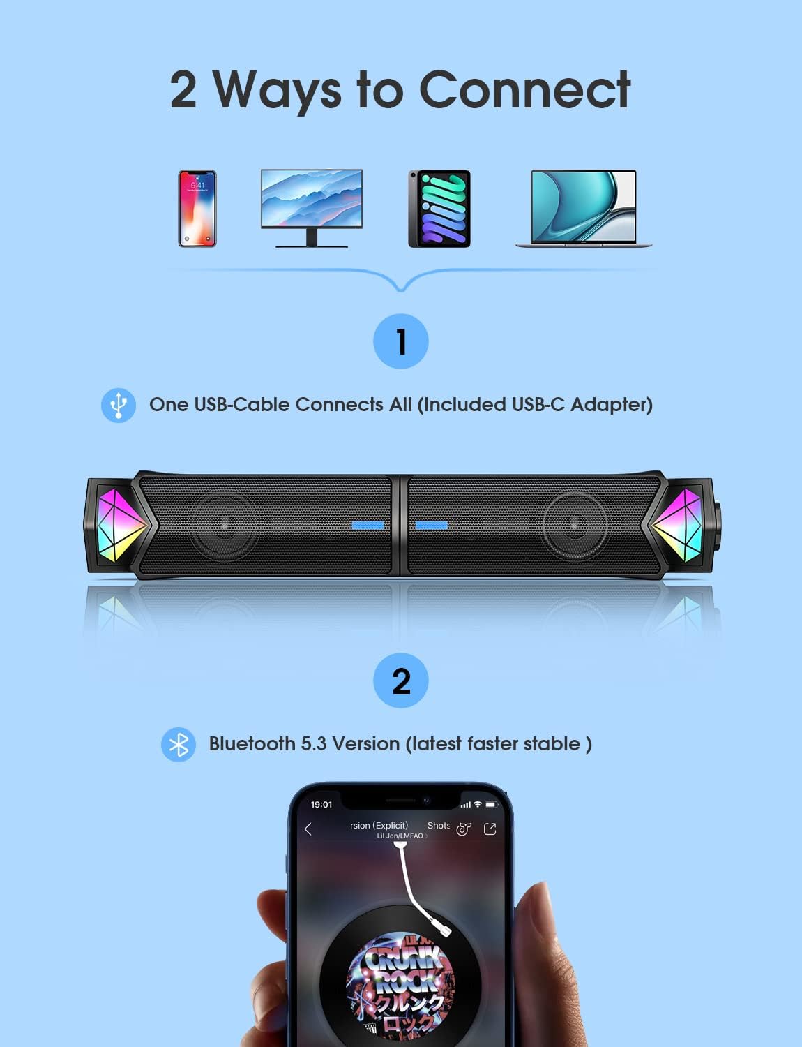 Foto 6 | Altavoces para Computadora Nootry con Alimentación Usb - Venta Internacional