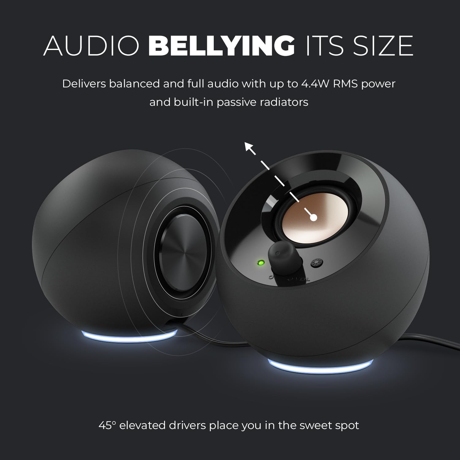 Foto 5 | Altavoces Para Pc Creative Pebble Se 2.0 Con Alimentación Usb C Y Rgb - Venta Internacional.