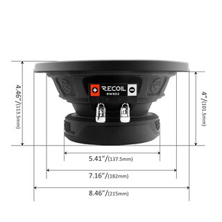 Foto 6 | Subwoofer Para Coche Recoil Rw8d2 Echo Series 8'' 200 W Rms 400 W Peak - Venta Internacional.