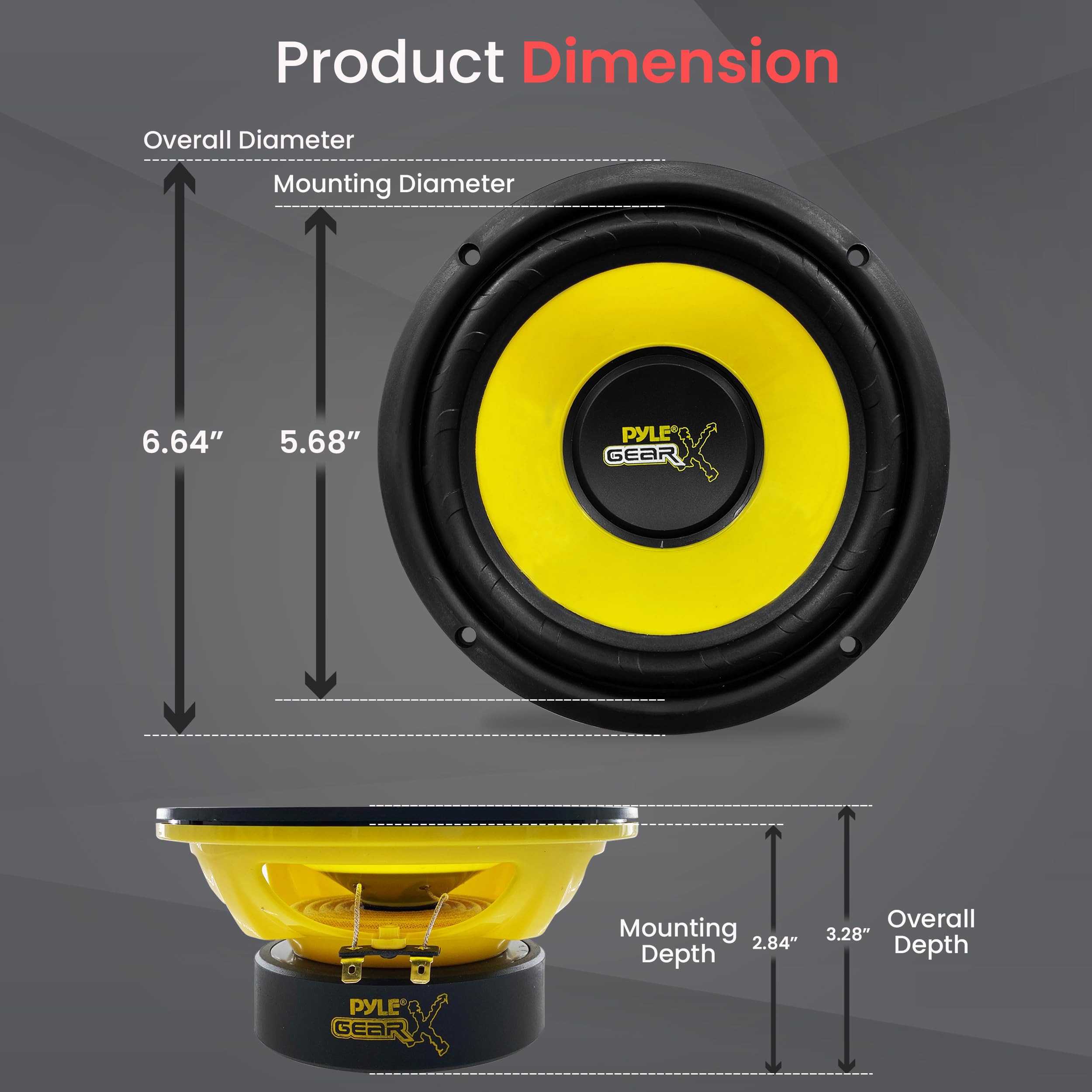 Foto 3 | Altavoz Pyle Plg64 De 6,5 Pulgadas Y 300 W De Potencia Máxima Para Estéreo De Coche - Venta Internacional.