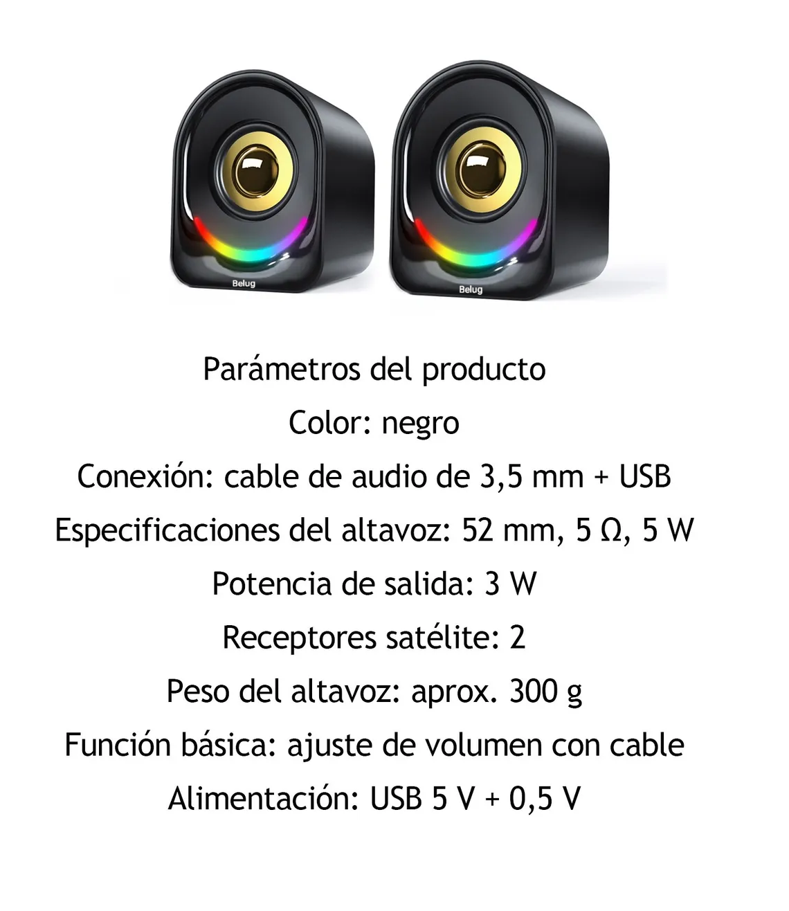 Foto 5 pulgar | Bocinas para Computadora Belug