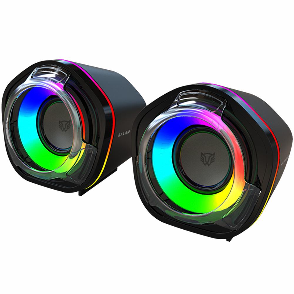 Foto 3 pulgar | Bocinas Gamer Balam Rush Glimm Penta Bg545 Inalambrica Rgb Sonido Estereo 2.0 Usb + Bt 5.0 Negro Br-