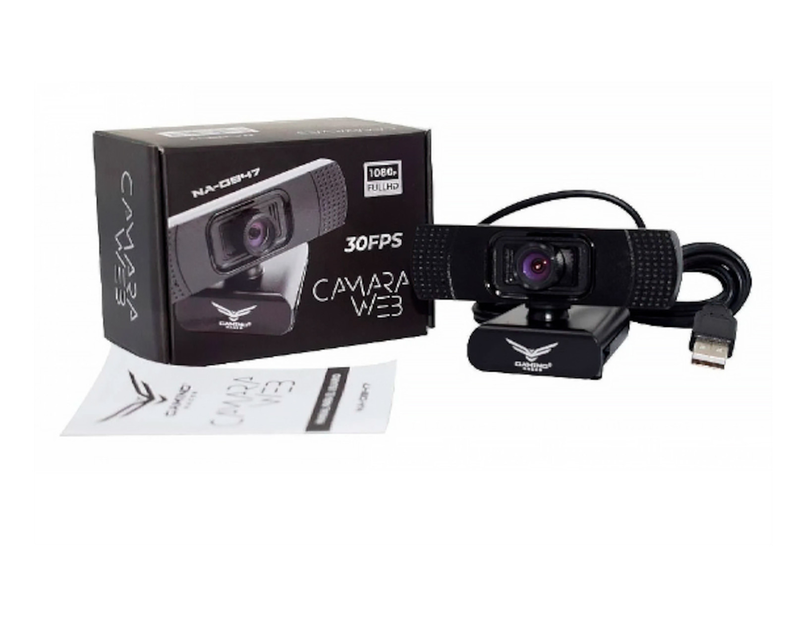 Naceb Camara Web 1080p 30fps Con Microfono Usb 2.0 Na-0947