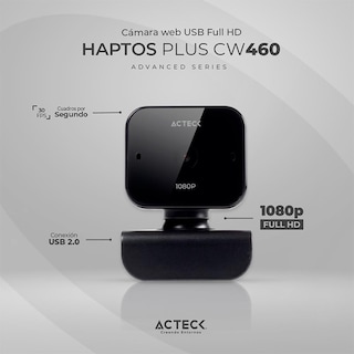 Foto 2 | Cámara Web Acteck Haptos CW460 Negra Full HD 1080p 30fps Micrófono