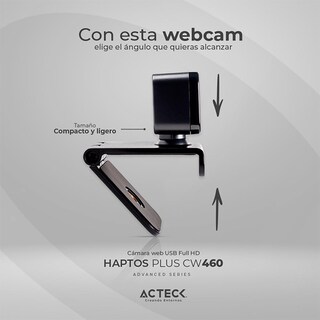 Foto 4 | Cámara Web Acteck Haptos CW460 Negra Full HD 1080p 30fps Micrófono