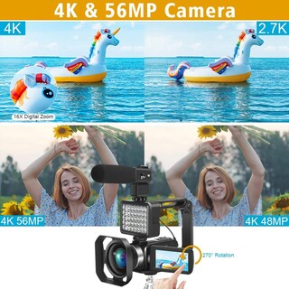 Foto 4 | Venta Internacional- Videocámara Camcordy 4K Ir Nocturna 56 Mp
