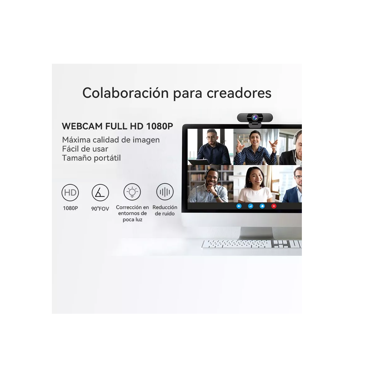 Foto 2 | Cámara Web 1080p Full Hd Y 2micrófonos  Para Pc Eo Safe Imports Esi-12546 Negro