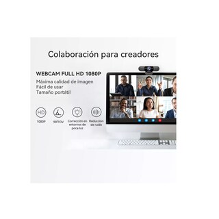 Foto 2 | Cámara Web 1080p Full Hd Y 2micrófonos Para Pc Eo Safe Imports Esi-12546 Negro