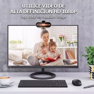 Foto 3 | Cámara Web Usb Con Micrófono 30fps Para Pc Eo Safe Imports Esi-12540 Negro