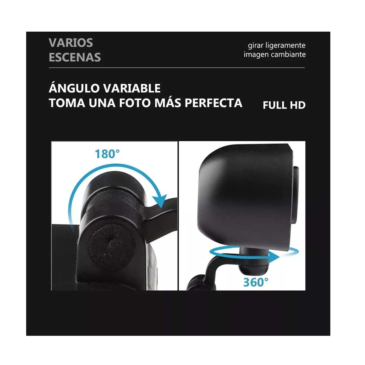 Foto 3 pulgar | Cámara Web Full Hd Usb Con Micrófono Eo Safe Imports Esi-12544 Negro