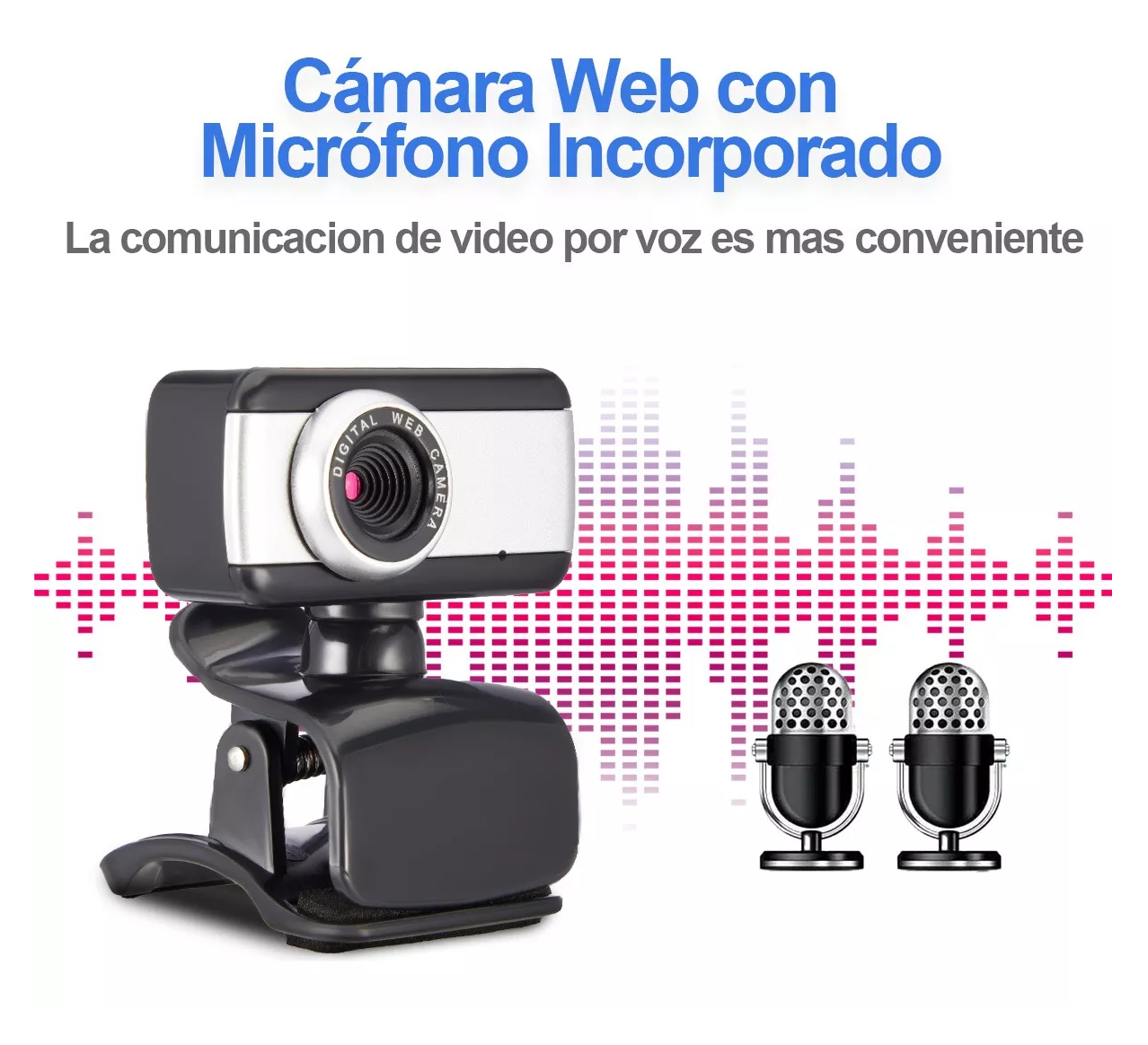 Foto 4 | Cámara Web Usb Full Hd 1080p 2k 30fps Con Micrófono Para Pc Negro/blanco