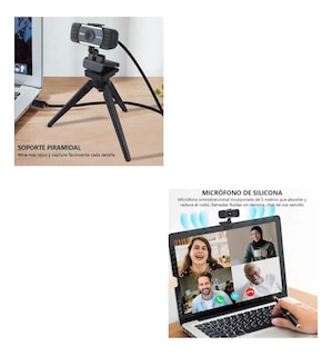 Foto 5 | Cámara Web Belug Negra W18 Full HD 1080p USB con Micrófono y Trípode