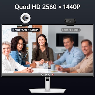 Foto 3 | Cámara Web Gusgu 2K Qhd G910 Micrófono + Anillo de Luz + Cubierta - Venta Internacional