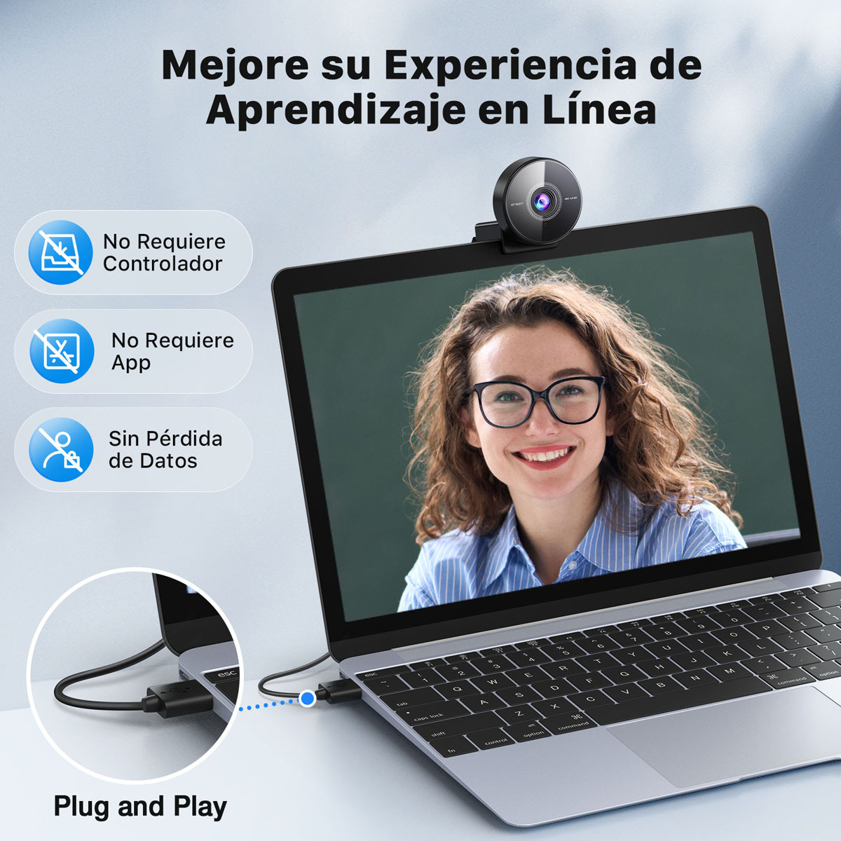 Foto 4 | Webcam Emeet C950 4k Enfoque Automático Micrófono Con Cancelación De Ruido Cámara Web Para Pc/laptop