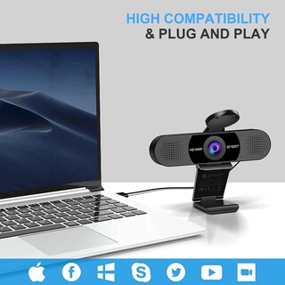 Foto 4 | Webcam Emeet C960 Micrófonos Duales Cámara Web Resolución 1920x1080p Para Pc Y Laptop