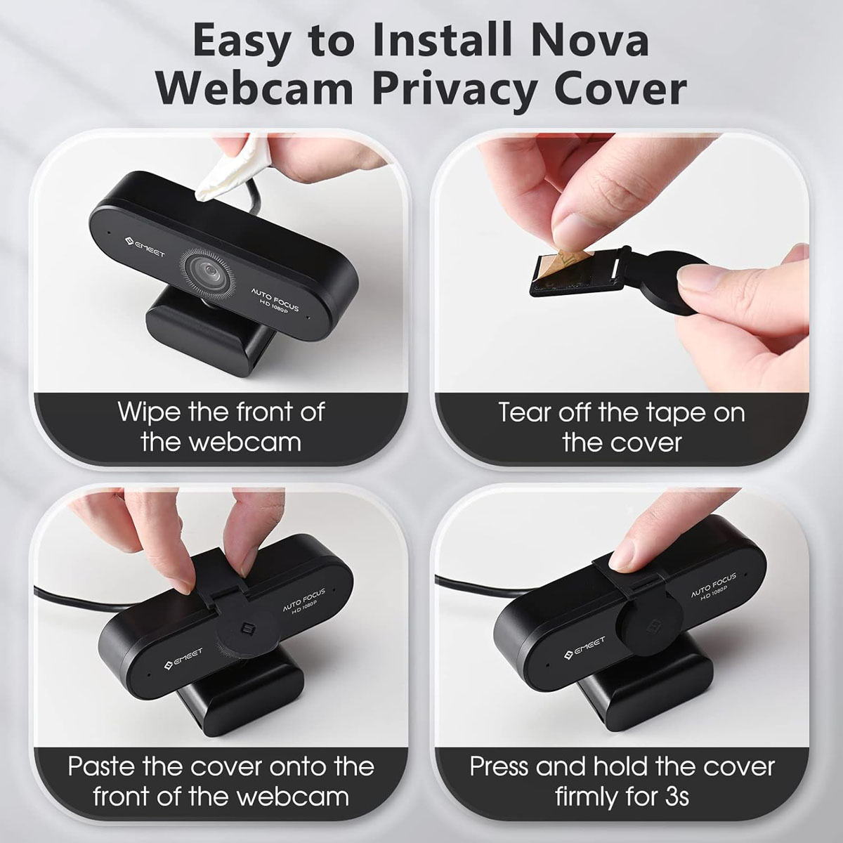 Foto 5 pulgar | Webcam Emeet Nova Hd 1080p Enfoque Automático Micrófonos Con Cancelación De Ruido
