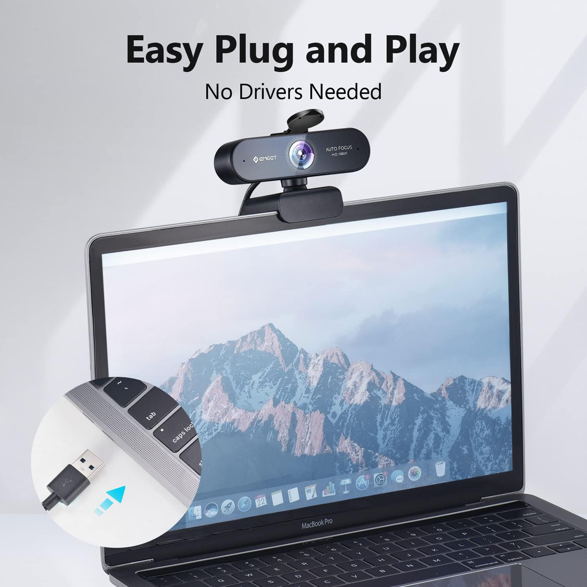 Foto 6 pulgar | Webcam Emeet Nova Hd 1080p Enfoque Automático Micrófonos Con Cancelación De Ruido