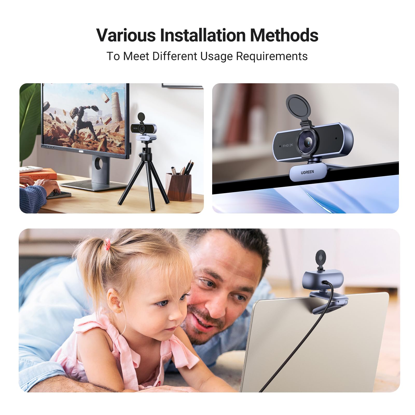 Foto 8 pulgar | Cámara Web Ugreen 2k Full Hd 1080p con Enfoque Automático y Cubierta de Privacidad - Venta Internacional