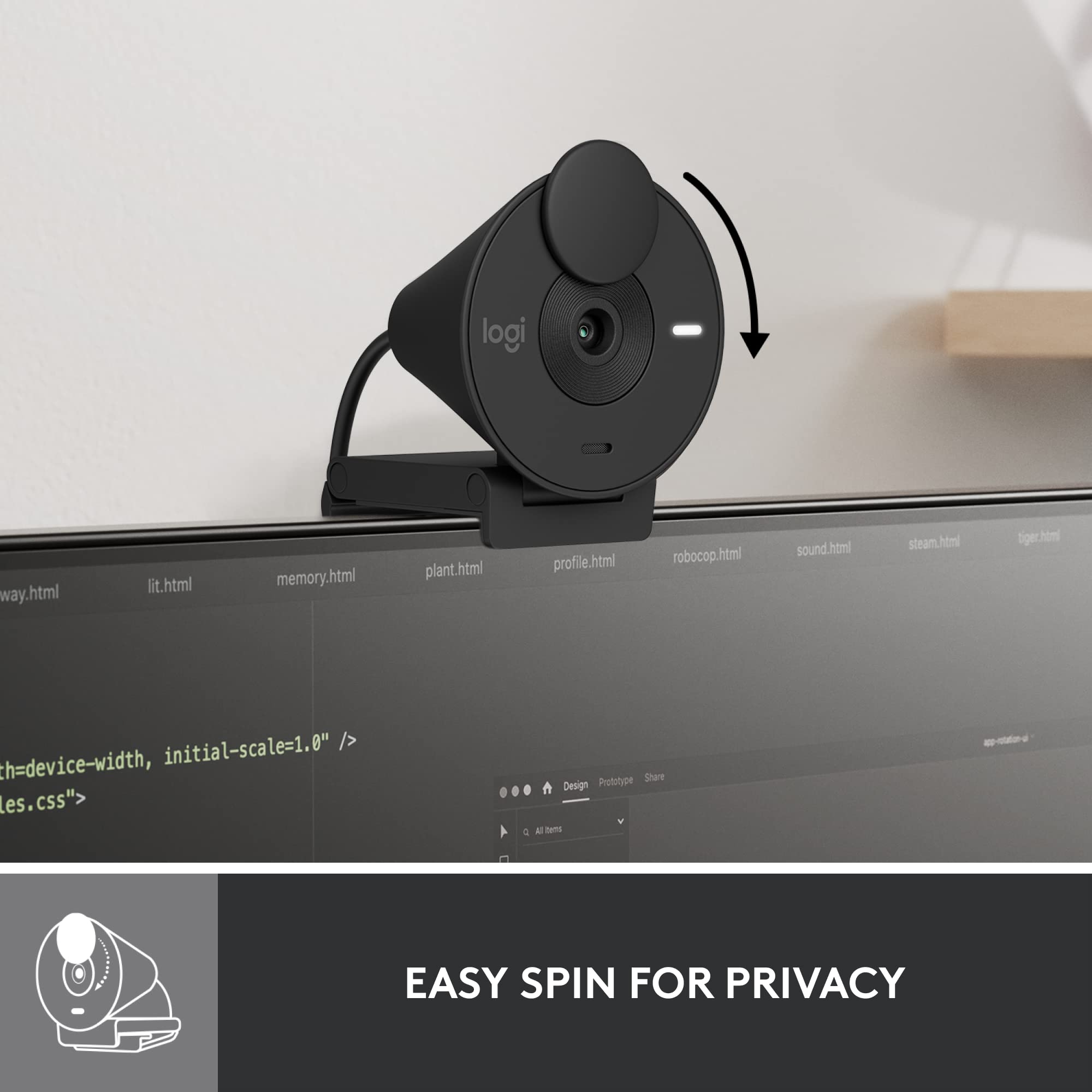 Foto 5 | Cámara Web Logitech Brio 301 Full Hd 1080p con Obturador de Privacidad - Venta Internacional