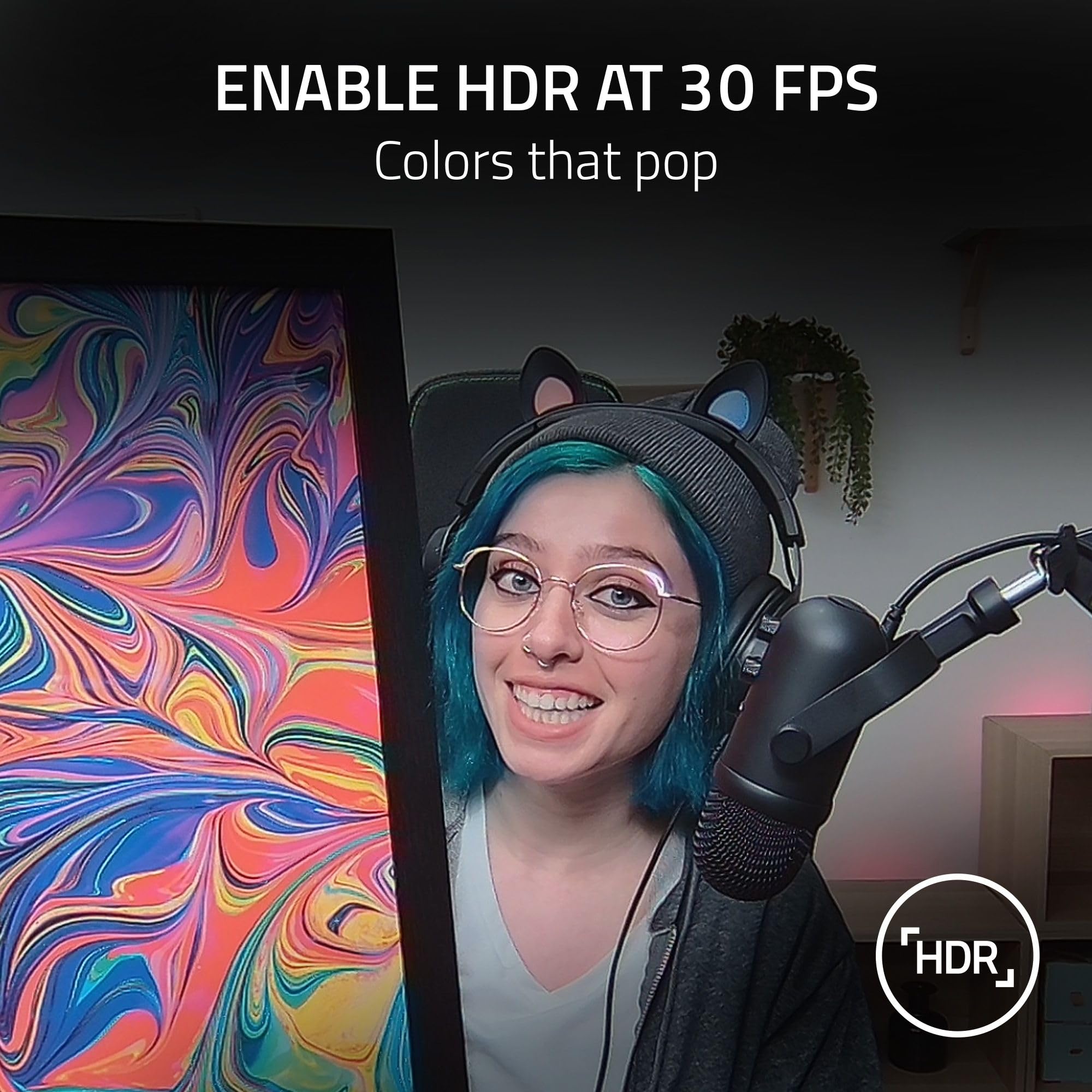 Foto 5 pulgar | Cámara Web Razer Kiyo Pro Para Streaming En Full Hd 1080p 60 Fps - Venta Internacional.