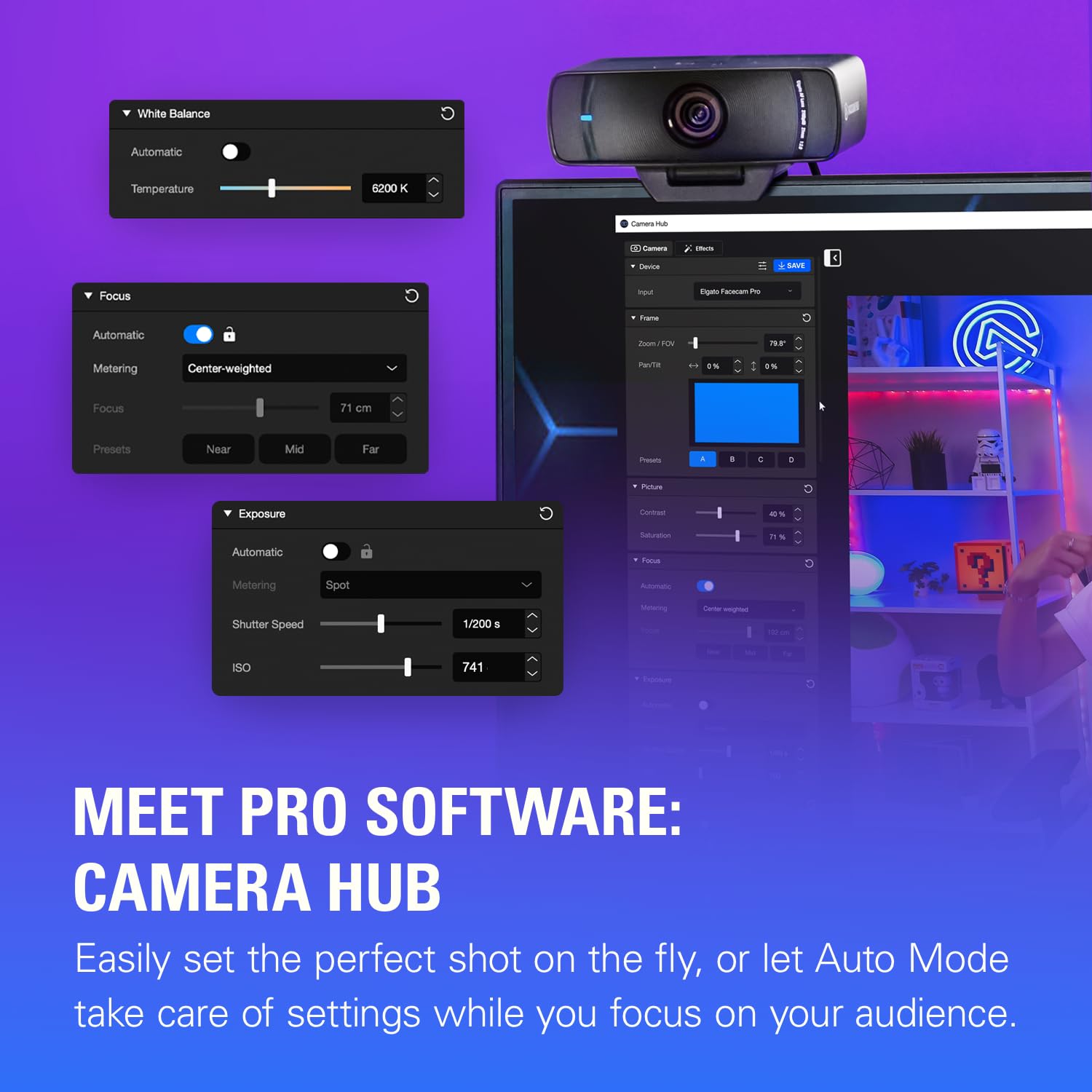 Foto 6 pulgar | Cámara Web Elgato Facecam Pro True 4k60 Ultra Hd Para Streaming - Venta Internacional.
