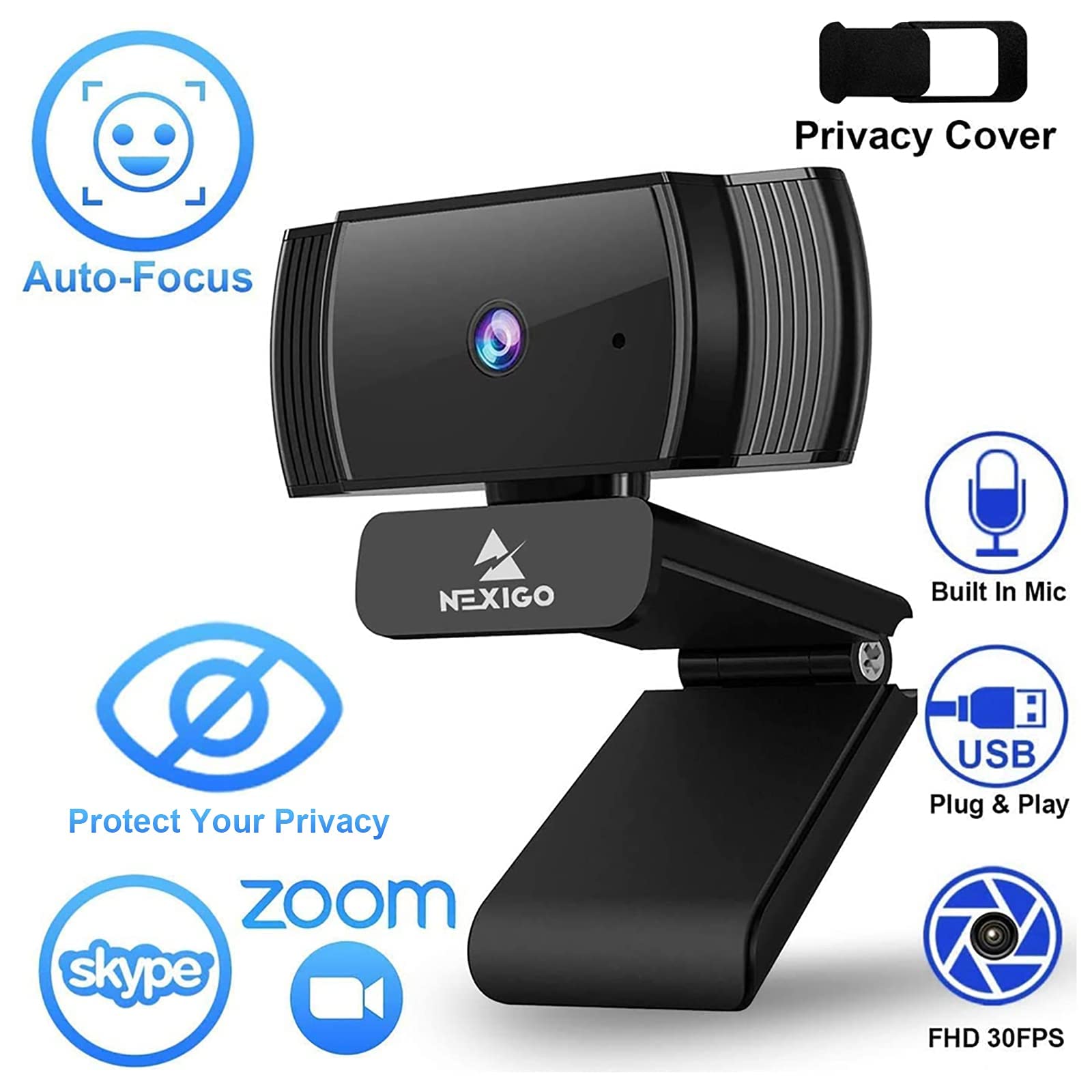 Foto 7 pulgar | Cámara Web Nexigo N930af Con Micrófono 1080p Hd Usb Para Escritorio - Venta Internacional.