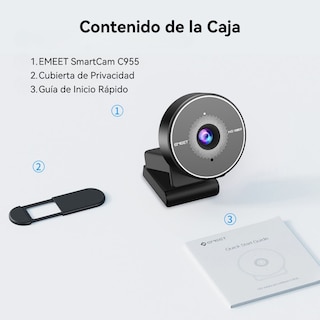 Foto 8 | Cámara Web Emeet C955 1080p Campo De Visión De 70° Cancelación De Ruido