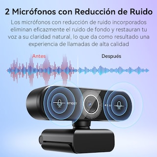 Foto 3 | Cámara Web Emeet C60e 4k Ángulo De Visión De 73° Cancelación De Ruido